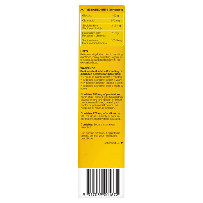 Hydralyte Effervescent Tablets Tropical 20