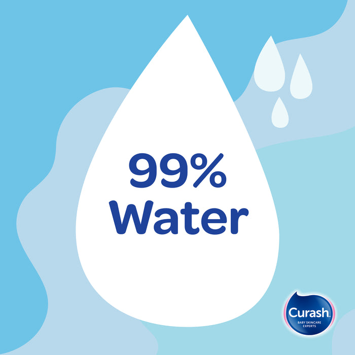 Curash Water Wipes Box 6x80pk.