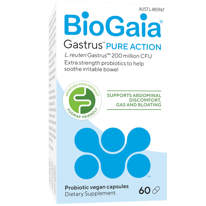 BioGaia Gastrus Pure Action Probiotic 60caps