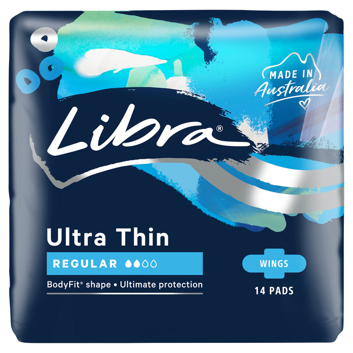 Libra Ultra Thin Pads with Wings Regular 14 Pack