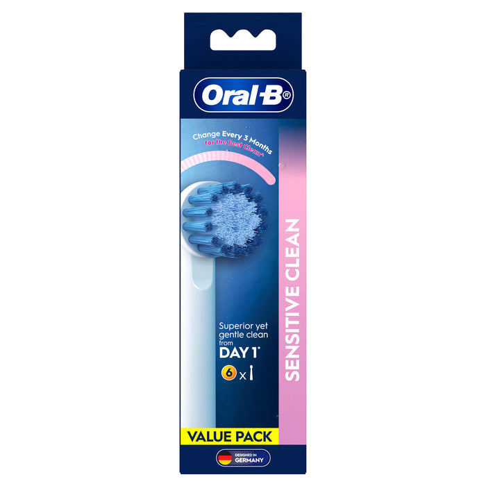 Oral B Power Toothbrush Sensitive Clean Refills 6 Pack