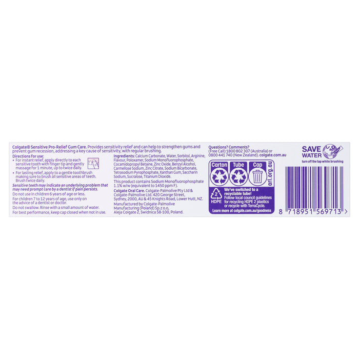 Colgate Toothpaste Pro Relief Gum Care 110g