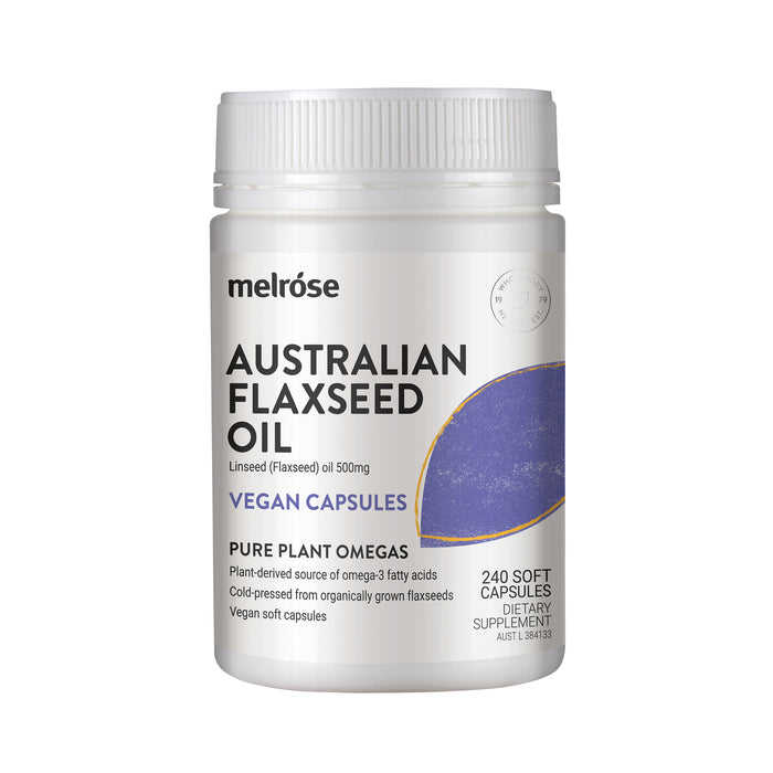 Melrose Australian Flaxseed Oil Vegan 240 Capsules.
