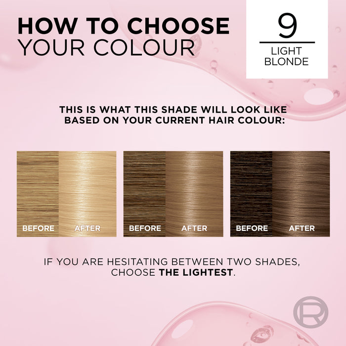 L'Oreal Excellence 9 Light Blonde.