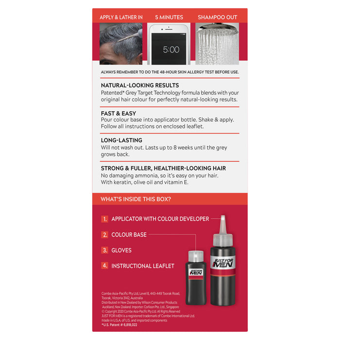 Just For Men Hair Colour 50 Darkest Brown.