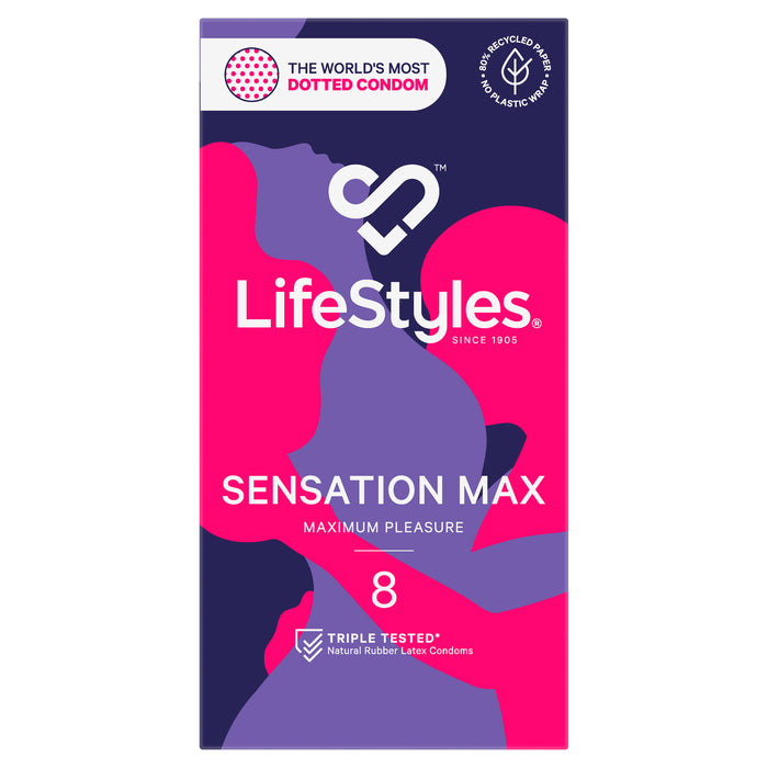 Ansell Lifestyles Condoms Senation Max 8 Pack