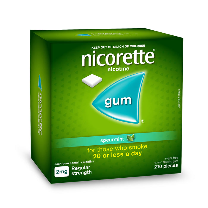 Nicorette Gum Spearmint 2mg 210