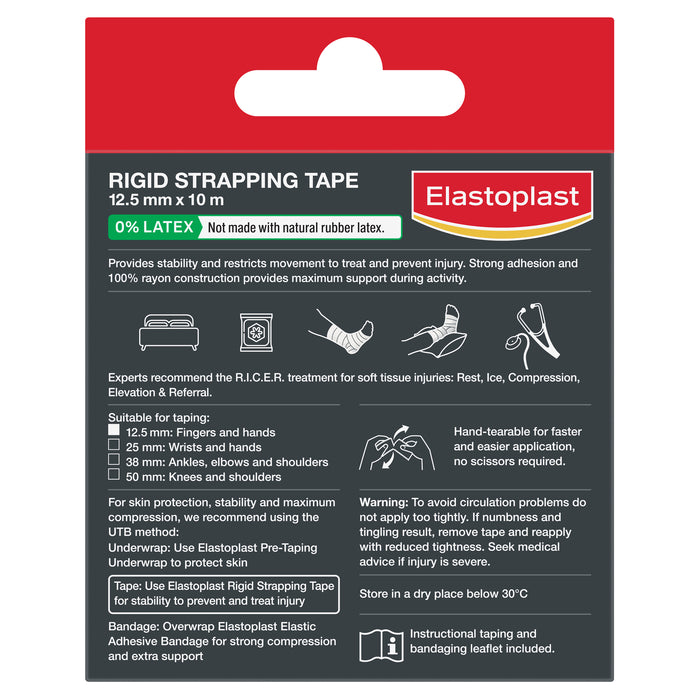 Elastoplast Rigid Strapping Tape Tan 12.5mm x 10m.