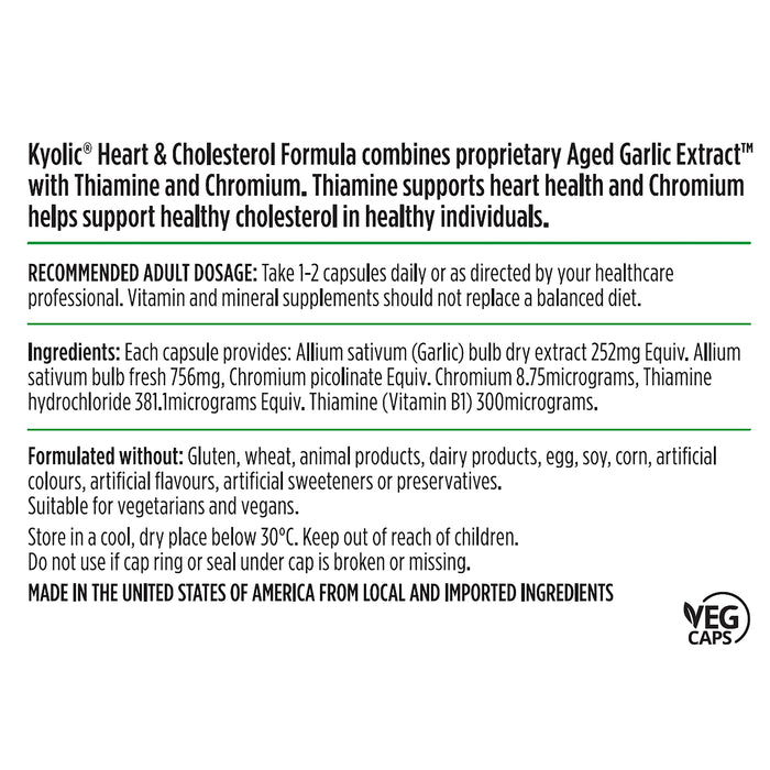 Nutra-Life Kyolic Aged Garlic Extract Capsules 120