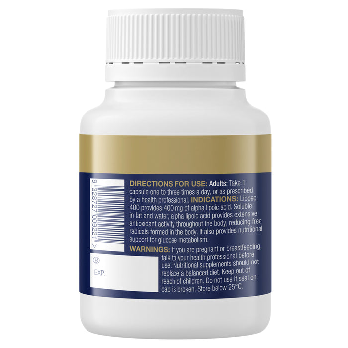 Bioceuticals Lipoec 400 60 Capsules