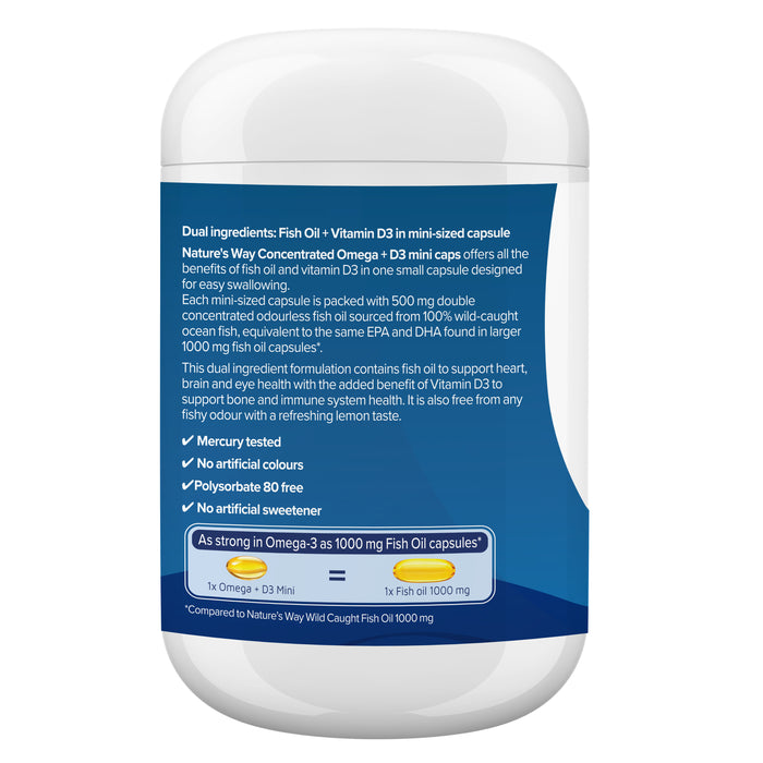 Nature's Way Omega+D3 200 Capsules