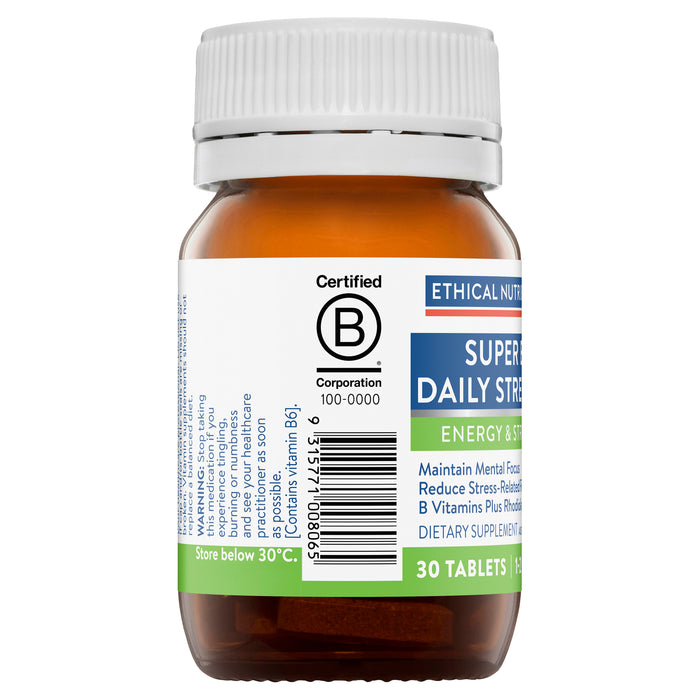 Ethical Nutrients Super B Daily Stress 30 Tablets
