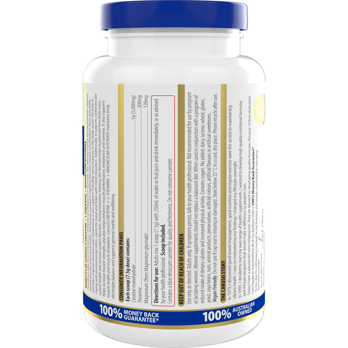 Caruso's Creatine+L-Theanine+Magnesium Glycinate 225g