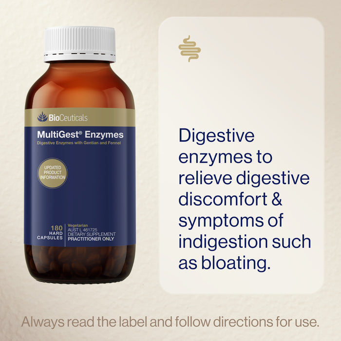 Bioceuticals Multigest Enzymes 180 Capsules