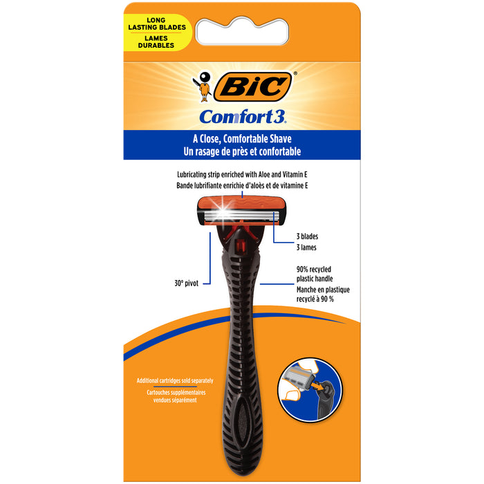 Bic Hybrid Advance Razor 3 Blades Comfort 3x1 Handle + 8 Cartridges