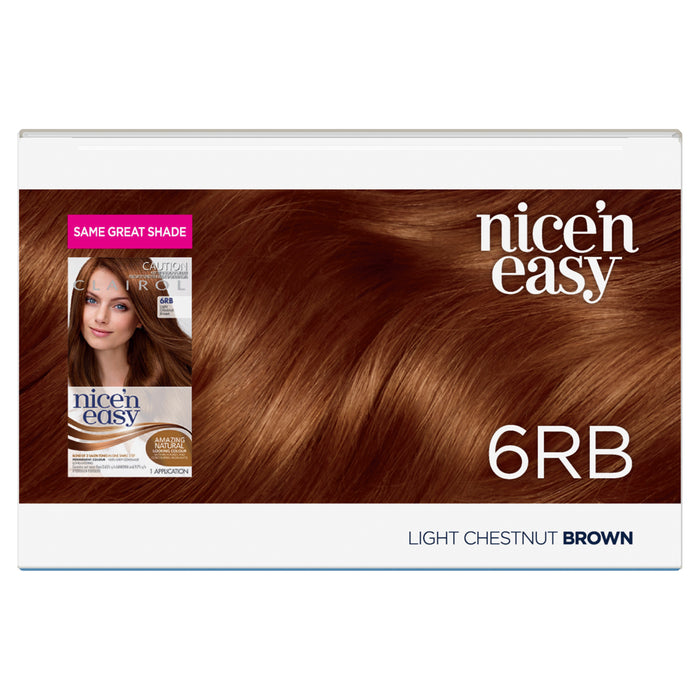Clairol Nice N Easy 6RB Light Chestnut Brown.