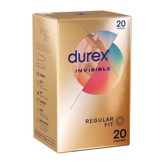 Durex Invisable Regular Fit Condom 20pk