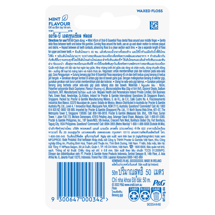 Oral B Floss Waxed Mint 50m.