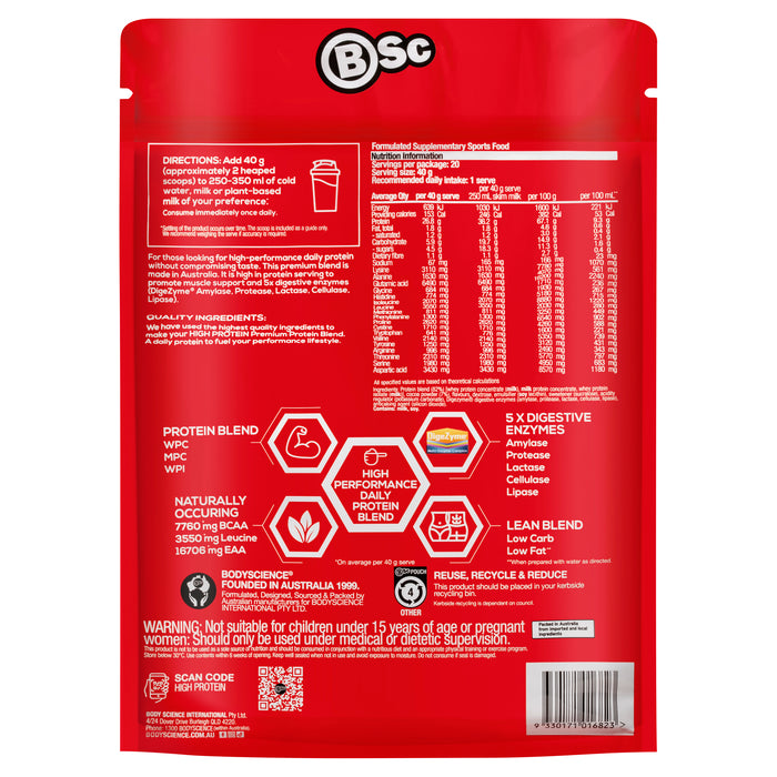 Body Science BSC High Protein Chocolate 800g