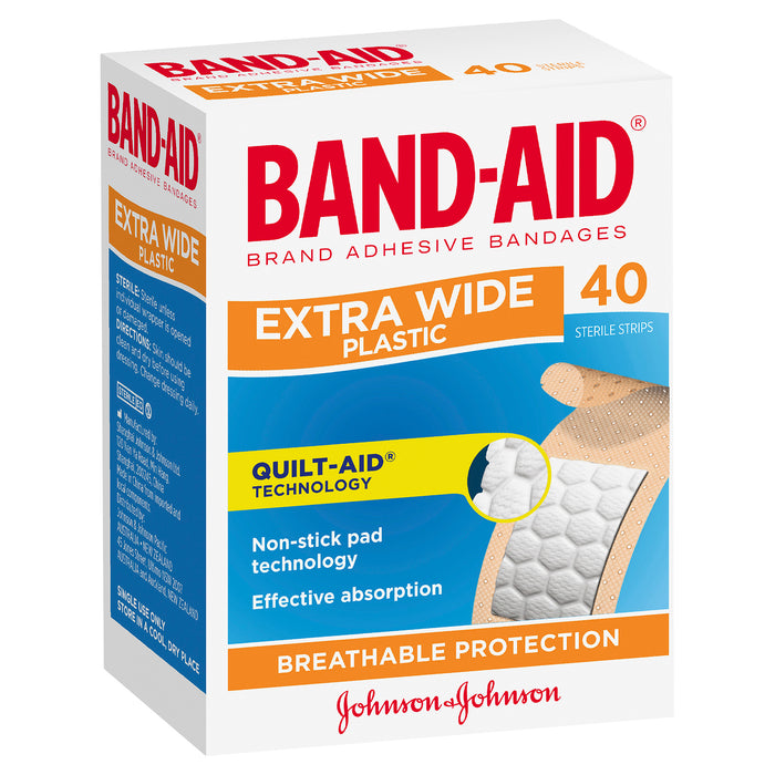 Band-Aid Adhesive Strips Extra Wide 40.