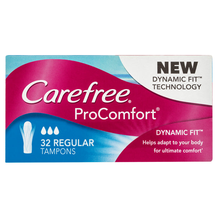 Carefree Tampons ProComfort Dynamic Fit Regular 32