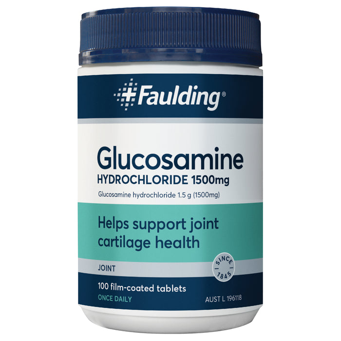 Faulding Remedies Glucosamine  HCL 1500mg 100 Tablets.