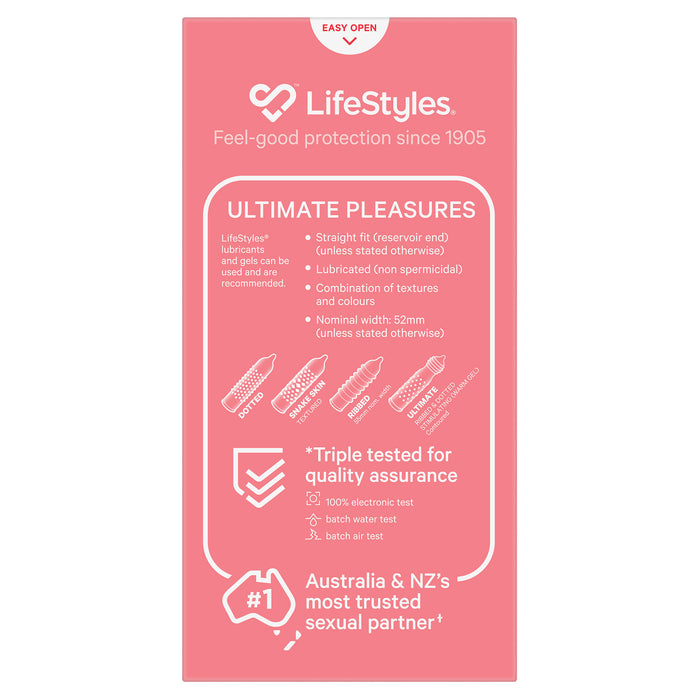 Ansell Lifestyles Condoms Ultimate Pleasure 10 Pack