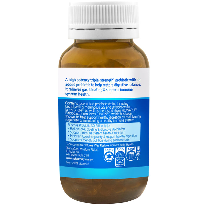 Nature's Way Restore Probiotic 30 Billion 60 Capsules