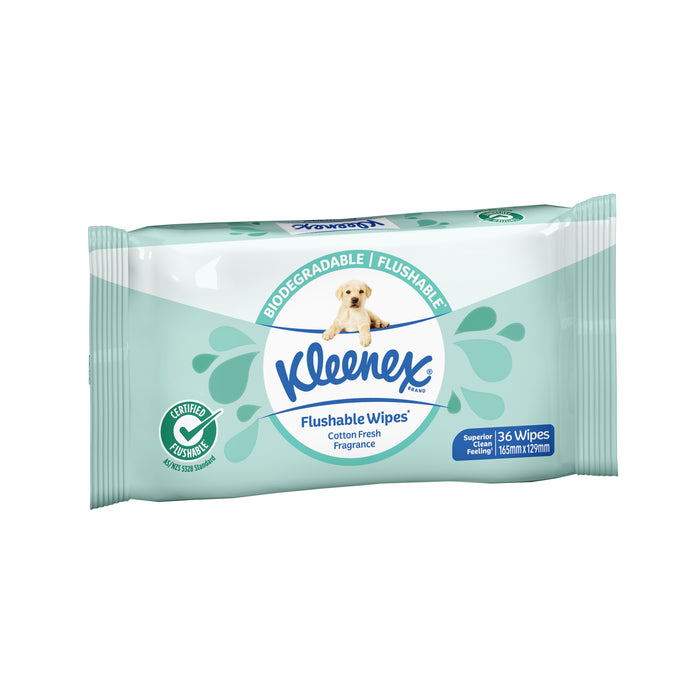 Kleenex Flushable Wipes Cotton Fresh 36 Wipes