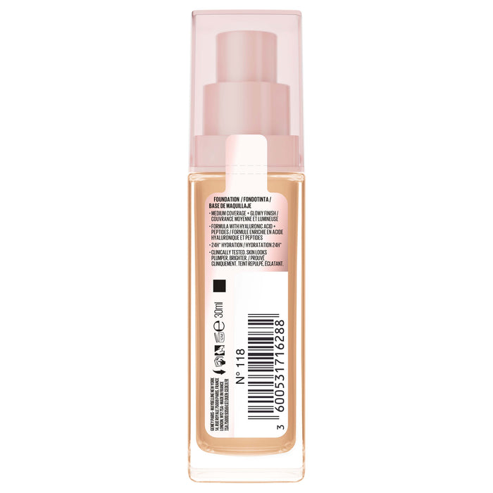 Maybelline Lifter Plump & Glow Foundation 118