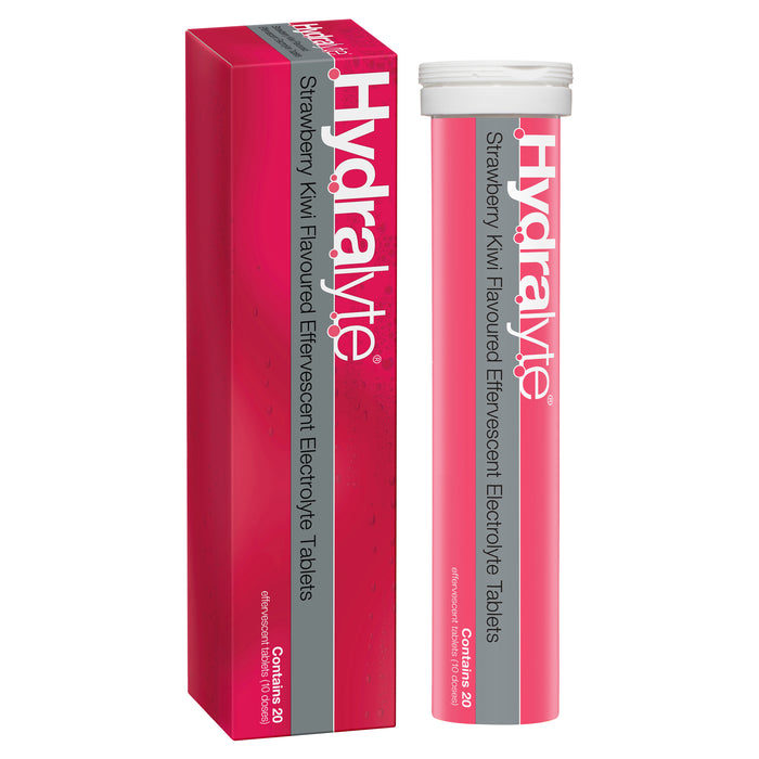 Hydralyte Effervescent Tablets Strawberry Kiwi 20