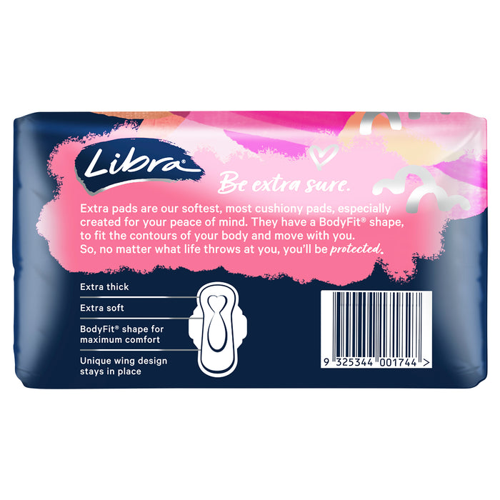 Libra Extra Pads With Wings Super 12 Pack.