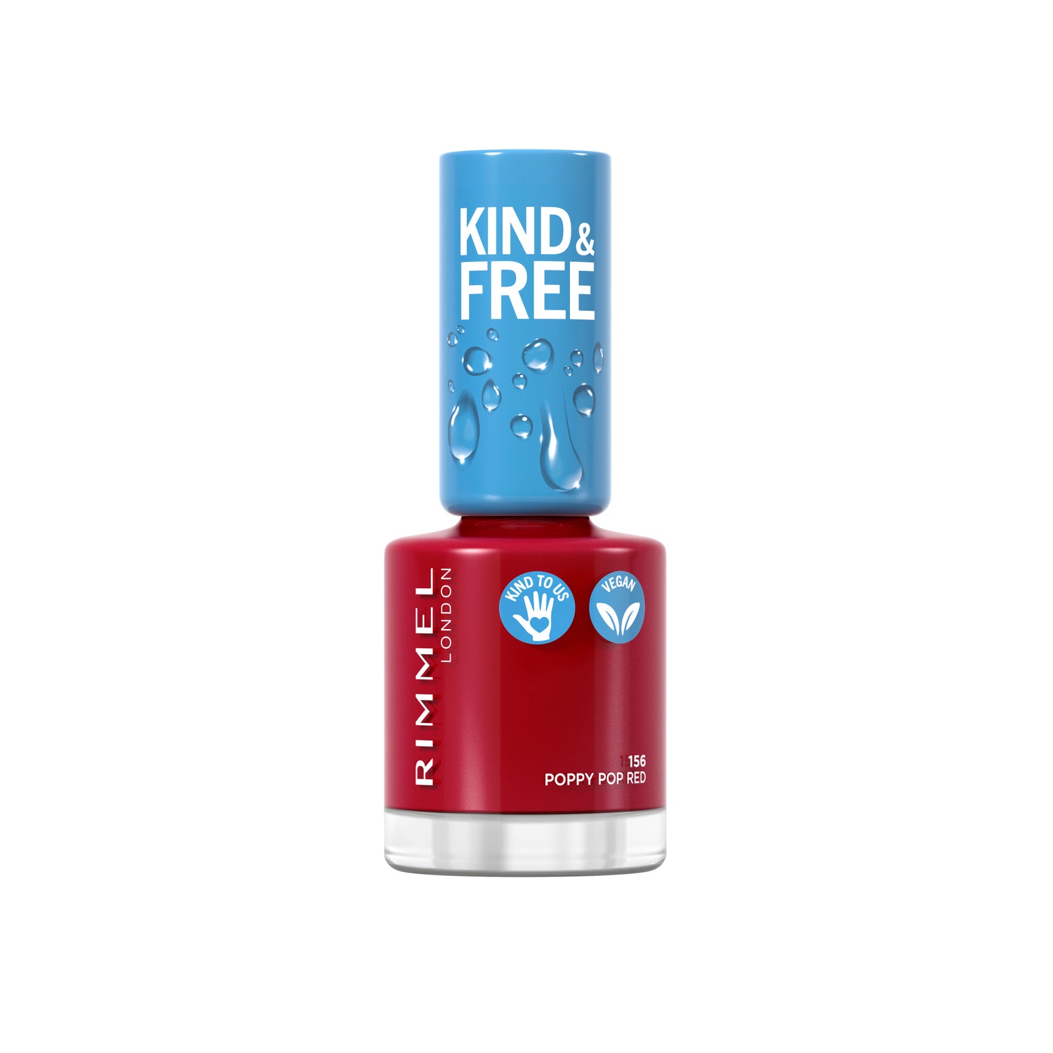 Rimmel Kind & Free Nail Polish 156 Poppy Pop Red.