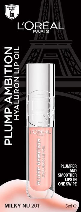 LÓreal Plump Ambition Hyaluron Lip Oil 201 Milky Nu