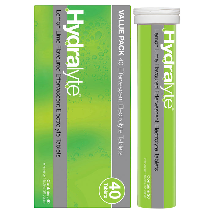 Hydralyte Effervescent Tablets Lemon/Lime 40 Tablets