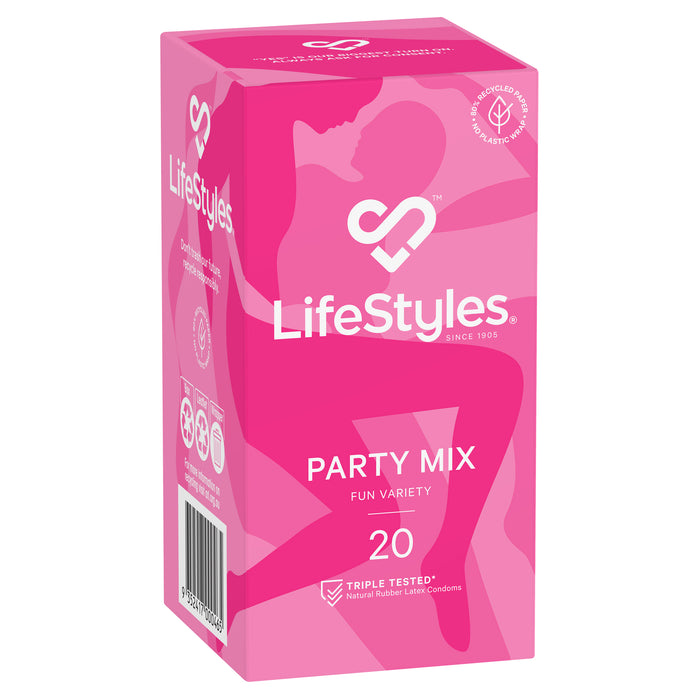 Ansell Lifestyles Condoms Party Mix 20 Pack