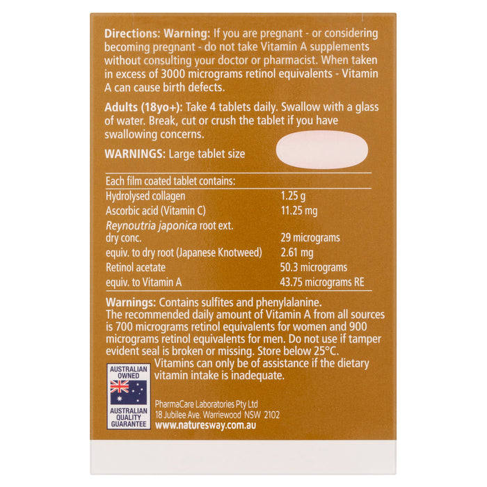 Natures Way Beauty Collagen Mature Skin 120 Tablets.