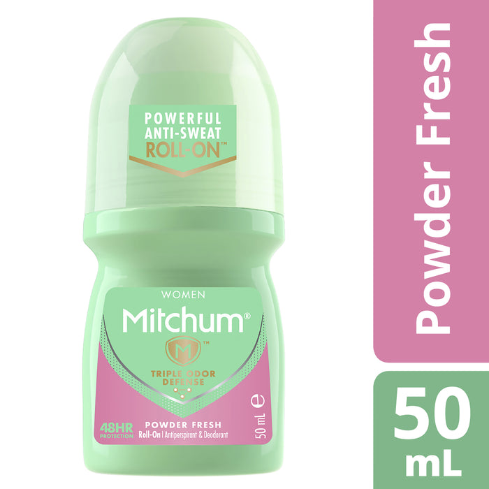 Mitchum For Women Anti-Persirant Deodorant Roll On Powder Fresh 50ml.