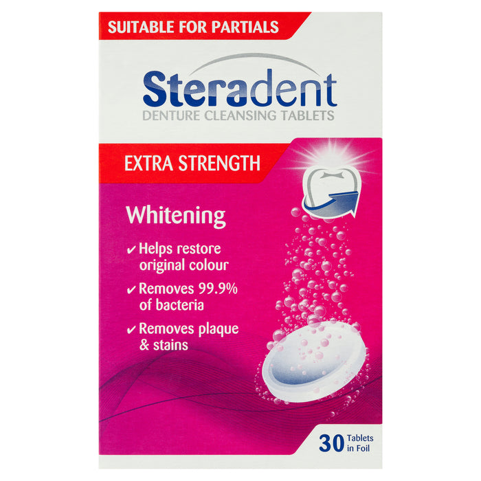Steradent Extra Strength Whitening Tablets 30.