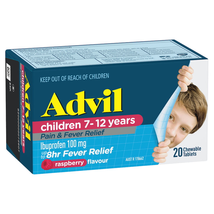 Advil Pain and Fever 7-12 Years Chewable Tablets 20