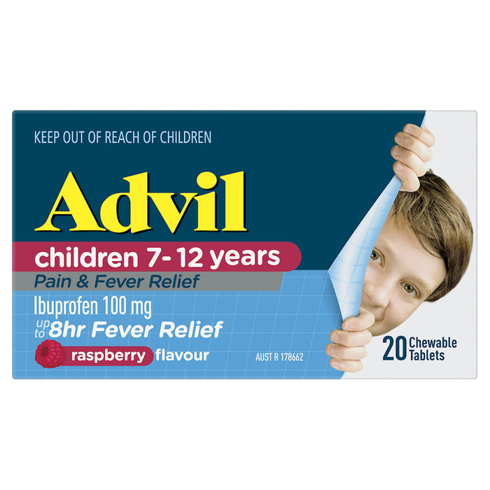 Advil Pain and Fever 7-12 Years Chewable Tablets 20