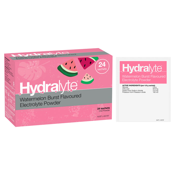 Hydralyte Sachets Watermelon 4.9g x 24 Sachets