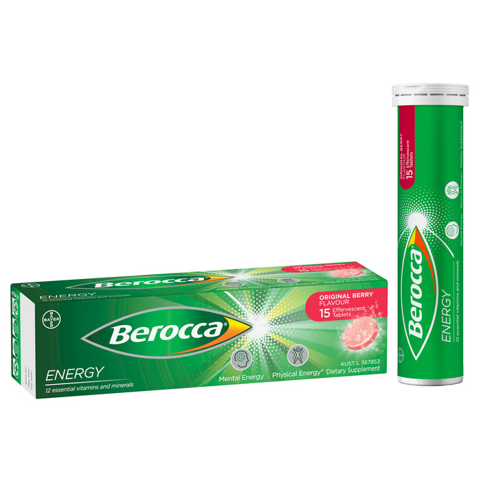 Berocca Energy Original Berry Effervescent Tablets 15