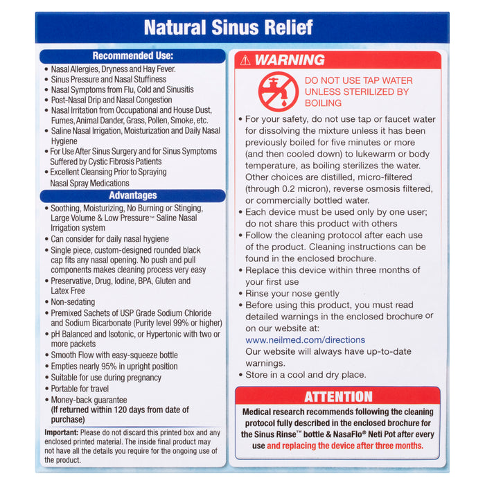 NeilMed Sinus Rinse Kit 60 Sachets