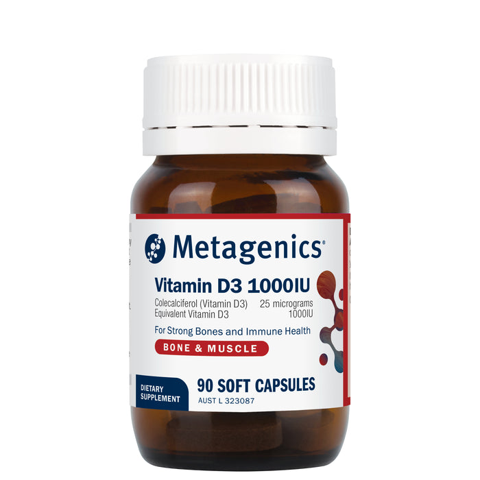 Metagenics Vitamin D3 1000IU 90 Capsules