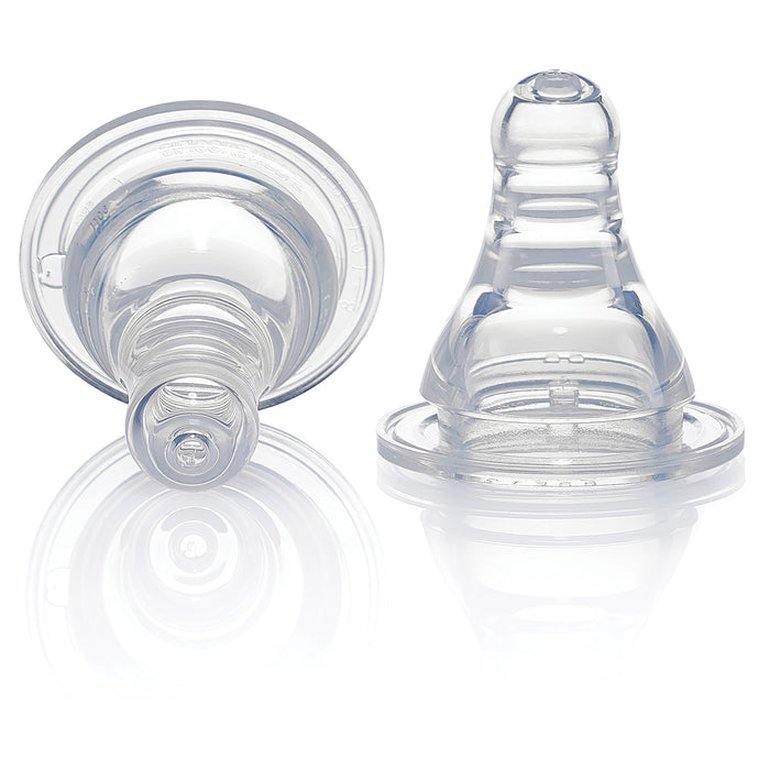 Pigeon Peristaltic Slim Neck Teat Y Cut 2 Pack