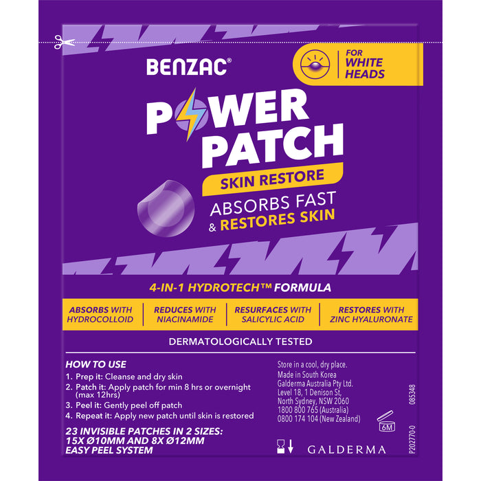 Benzac Power Patch Skin Restore Pimple Patches 23 Pack