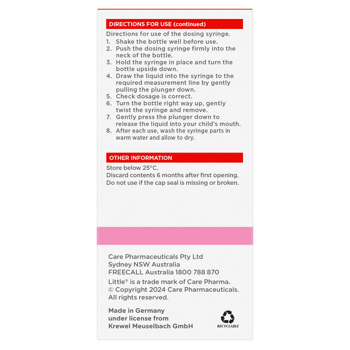 Little Coughs Raspberry 200ml