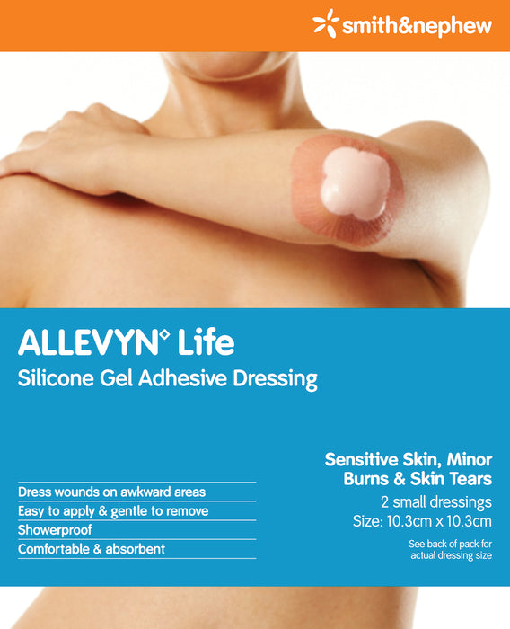 Allevyn Life Small Dressings 10.3cm x 10.3cm 2 Pack