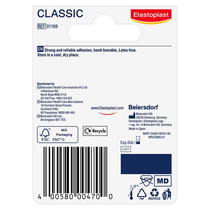Elastoplast Classic Tape 2.5cm x 5m.